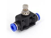 Push in to Connect Inline Air Fitting Pneumatic Speed Flow Control Tube 6mm OD