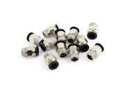 Unique Bargains 12 x Pneumatic 1 4 PT Thread Push In Connector Fitting for 8mm Air Tubing