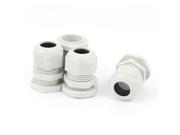 4pcs Waterproof PG21 13 18mm Cable Gland Connector White