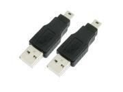 Unique Bargains PC Computer USB Male to Mini USB 5 Pin Adapter Connector 2 Pcs
