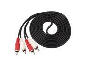 Unique Bargains RCA Audio Jack White Red Male to Male Cable Cord Line