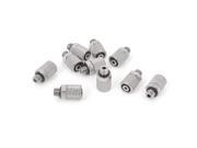 Unique Bargains 10 Pcs Brass Pneumatic Pipe Quick Coupler Adapters Fitting for 4 x 6mm Air Tube