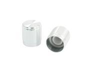 Unique Bargains 2 x Volume Control Rotary Knobs Silver Tone for 6mm Dia Shaft Potentiometer