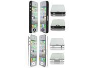 Frame Edge Wrap Decal Button Sticker Shield White Black 2 Pcs for iPhone 4 4G 4S