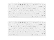 Unique Bargains 2pcs White Silicone Dustproof Guard Film Keypad Keyboard Skin for ACER 14