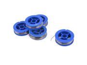 Unique Bargains 5 Roll 0.6mm 63 37 Tin Lead Alloy Rosin Cored Soldering Wire Spool Reel