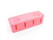 Plastic Red Computer Electronic Power Cord Socket Storage Case Box