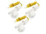 Unique Bargains 3 Pieces Water Level Monitor Sensor Right Angle Float Switches ZPC1 White