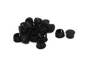 Black Plastic Round Snap in Mounting Panel Hole Plugs 20pcs