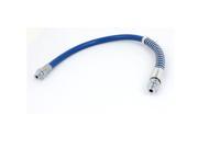 Unique Bargains 15 Length 1 8 BSP Male Thread Flexible Hand Operated Whip Grease Gun Hose Blue