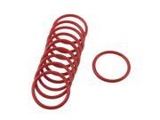 Unique Bargains 10pcs 25mm Outside Dia 2mm Thickness Rubber Oil Filter Seal Gasket O Rings Red
