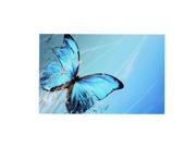 Unique Bargains Butterfly Floral Adhesive Sticker Decal Decor Cover Sky Blue for 14 Laptop