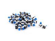 Unique Bargains 50pcs 6 Pins DPDT Momentary Power Micro Push Button Switches 7mmx7mm