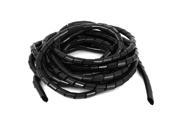 Unique Bargains Cable Wire Tidy Spiral Wrapping Band PC Cinema TV Management Organizer 6M 20Ft