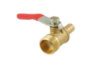 Unique Bargains 8mm Hole Tail 3 8 PT Male Thread Red Lever Handle Gas Pneumatic Ball Valve