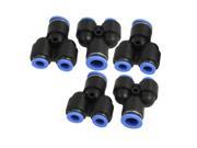 Unique Bargains 5 Pcs 12mm to 8mm Push in Connector Air Pneumatic Quick Fittings