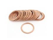 Unique Bargains 20pcs Flat Ring Copper Washer Gasket 28mmx35mmx1.5mm