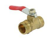Unique Bargains Red Plastic Coated Metal Lever 3 8 PT Male Thread Brass Ball Valve