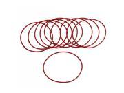 10 Pcs Red Rubber 80mm x 3mm x 74mm Oil Seal O Rings Gaskets Washer