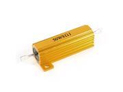 50W 8 Ohm 5% Chassis Mounted Audio Aluminum Clad Resistors Gold Tone