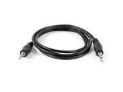 Unique Bargains Black 3.5mm M M Stereo Audio Plug Extension Cable 70cm Long