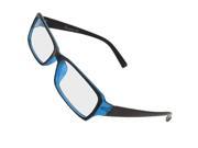 Woman Black Blue Frame Plano Clear Lens Eyewear Glasses