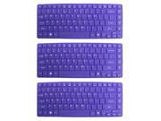 Unique Bargains 3pcs Purple Silicone Dustproof Guard Film PC Keypad Keyboard Cover for ACER 14