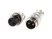 Metal GX16 2 2Pin Male Female 16mm Screw Type Adapter Aviation Plug AC 250V 5A