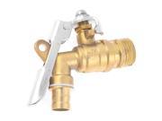 Garden Brass 20mm Male Thread Handle Locked Water Tap Faucet