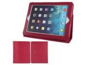 Unique Bargains Red Litchi Print Textured Tablet Holder Folio Case Cover Stand for iPad 2 3 4