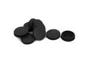 63mm Outer Dia Plastic Round Tubing Tube Insert Blanking End Caps Black 10Pcs