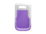 Unique Bargains Hard Frame Clear Purple Shell Cover for Blackberry 9800