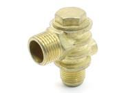 Unique Bargains Gold Tone Brass Thread Check Valve Fittings Gold Tone for Air Compressor