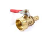 Unique Bargains Water Oil Gas Piping 20mm Diameter Male Thread to Hose Tail Full Bore Ball Valve