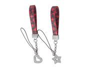 Mobile Cell Phone Rhinestone Star Heart Lanyards Straps