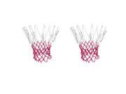 Unique Bargains 2 Pcs 15.7 Long Portable Braided Nylon Basketball Nets 12 Loops