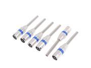 6 Pcs Spring Chuck Type XLR 3 Pin Microphone Audio Inline Adapters Male
