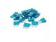 Unique Bargains 30pcs Teal Blue Body Two Prong Blade ATC Fuse 15Amp 15A for Car