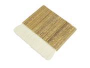 Khaki Bamboo Handle Grip White Faux Wool Wall Decoration Paint Brush 5.5 Wide