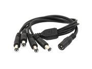 Unique Bargains DC 5.5x2.1mm 1 Female to 4 Male Power Connector Cord 44cm for CCTV Camera