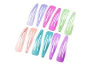 Unique Bargains Girl Assorted Color Metal Hairpin Hair Clip 6 Pairs