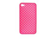 Unique Bargains Nonslip Cover Shocking Pink Shell for Apple iPhone 4 4G