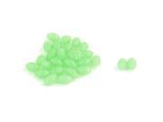 Unique Bargains 5mm x 7mm Green Soft Plastic Oval Shaped Luminous Beads Fishing Lures 29 Pcs