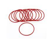 Unique Bargains 10 x Red Rubber 57mm x 53mm x 2mm Oil Seal O Rings Gaskets Washers