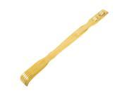 Unique Bargains Wood Bamboo Back Scratcher Stick with Double Rollers Massage Tool