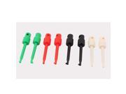 Multicolor Plastic Multimeter Electronic Lead Wire Probe Testing Hook Clip 8pcs