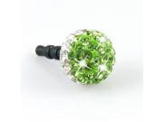 Unique Bargains Green Crystal Ball 3.5mm Anti Dust Ear Cap Plug Stopper for Cellphone