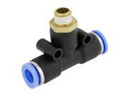 Pneumatic 1 8 PT Thread 8mm Hole Diameter T Joint One Touch Quick Fitting
