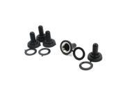Unique Bargains Replacement 18mm Black Rubber Waterproof Toggle Switch Cover Boot 5Pcs