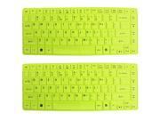Unique Bargains 2pcs Green Silicone Dustproof Guard Film PC Keypad Keyboard Cover for ACER 14